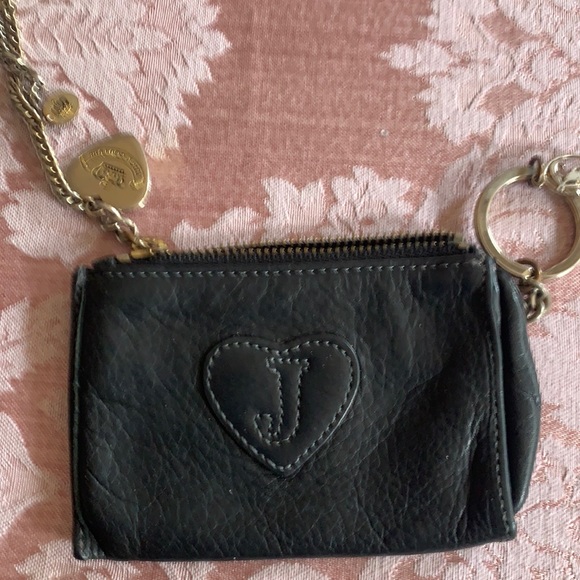 Juicy couture leather change purse key ring - Picture 1 of 4